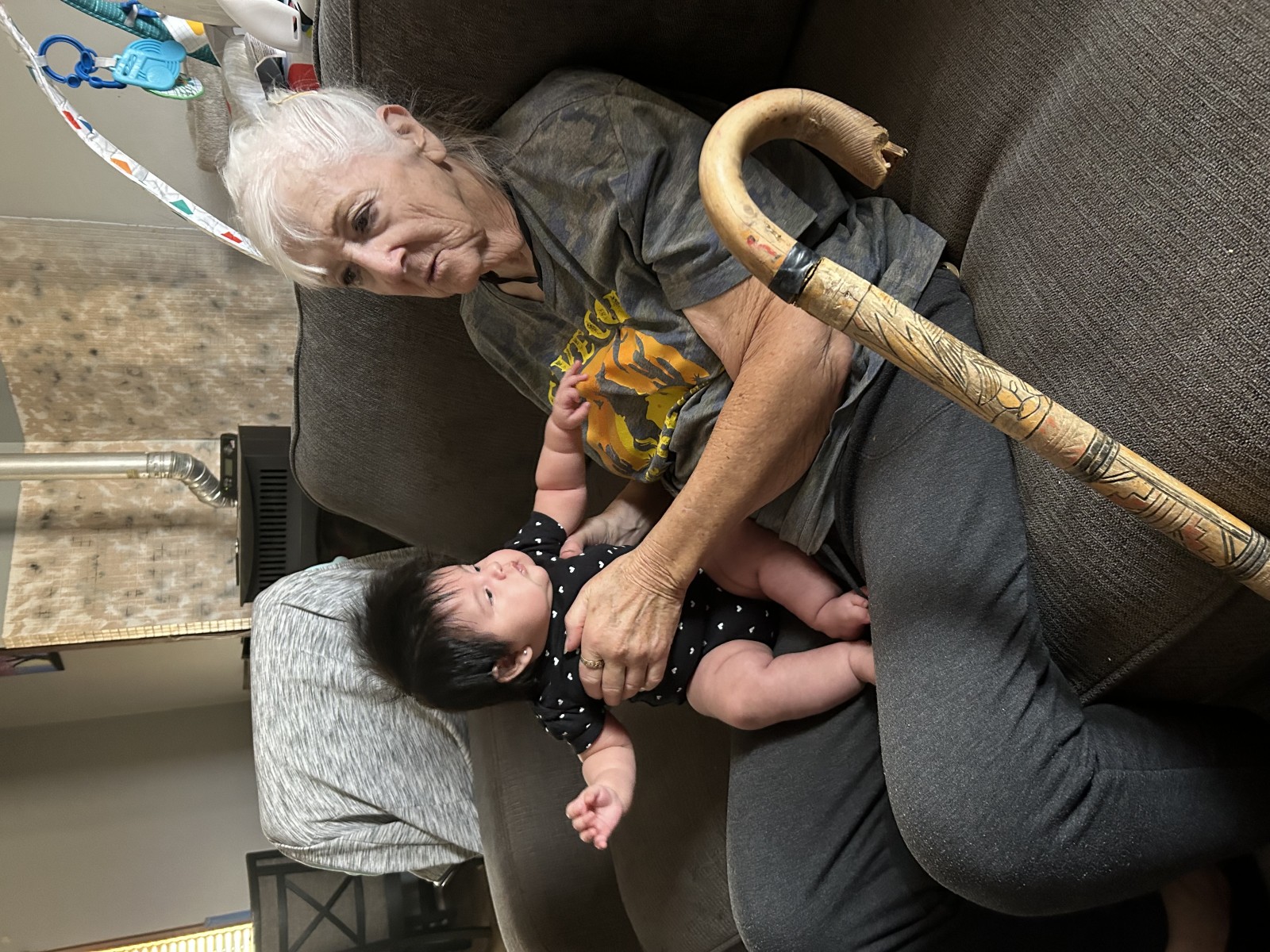 Great Grandma Barbara holding Amora