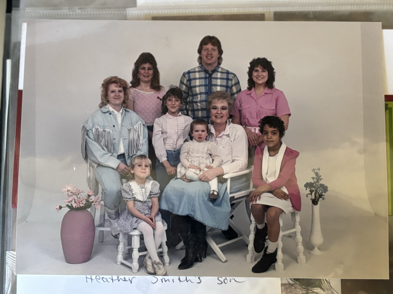 Family portrait of Barbara and her children.
