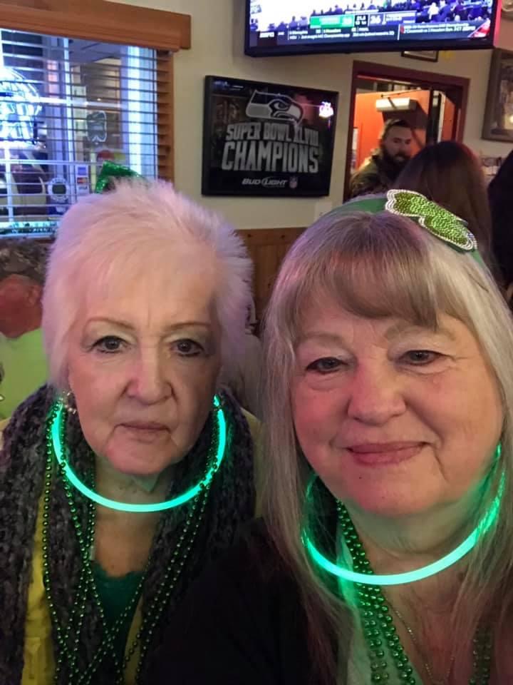 Barbara and Franny at a St. Patties event.
